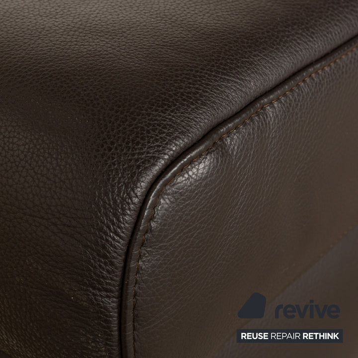 Ewald Schillig Leder Hocker Braun
