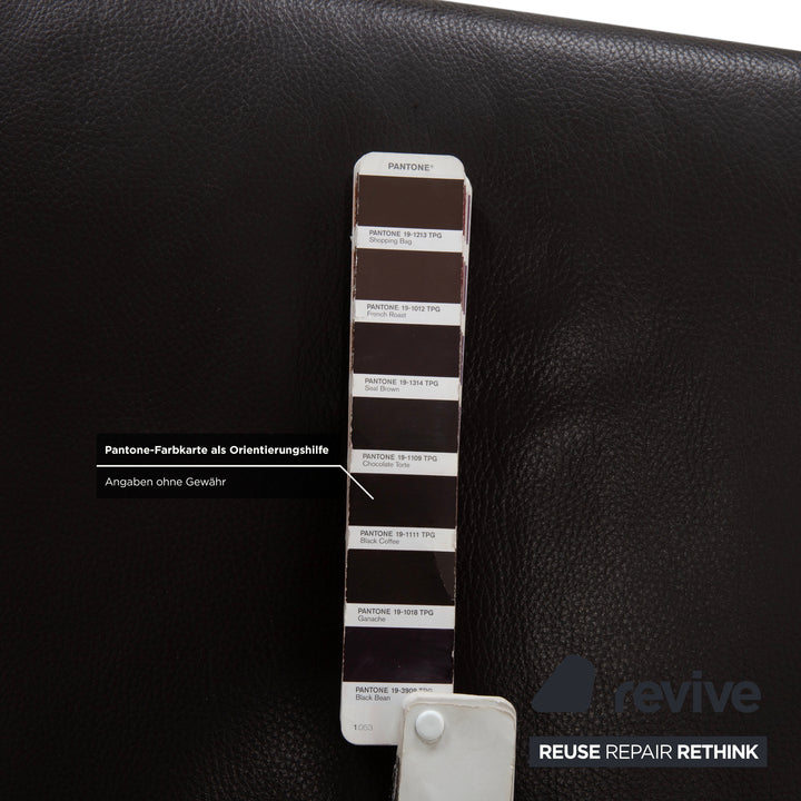 Ewald Schillig Leder Hocker Braun