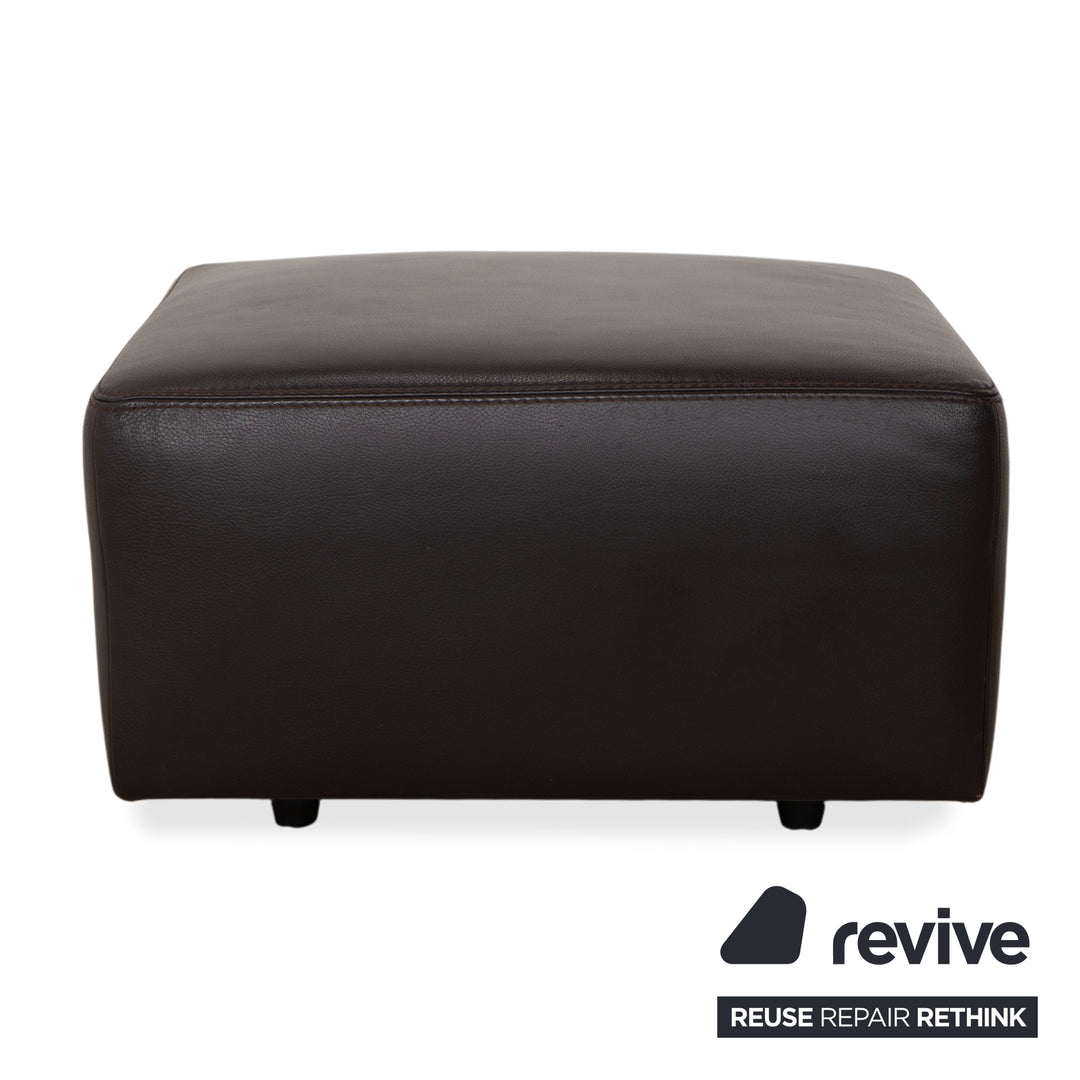 Ewald Schillig Leather Stool Brown