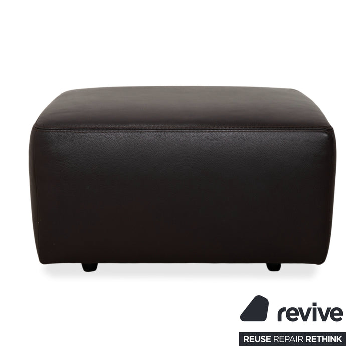 Ewald Schillig Leder Hocker Braun