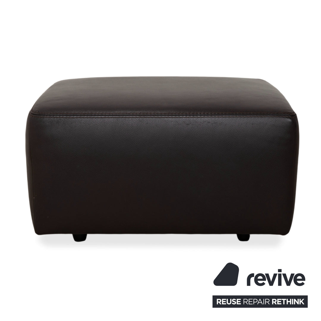 Ewald Schillig Leather Stool Brown