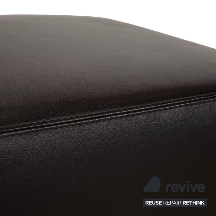 Ewald Schillig Leder Hocker Braun