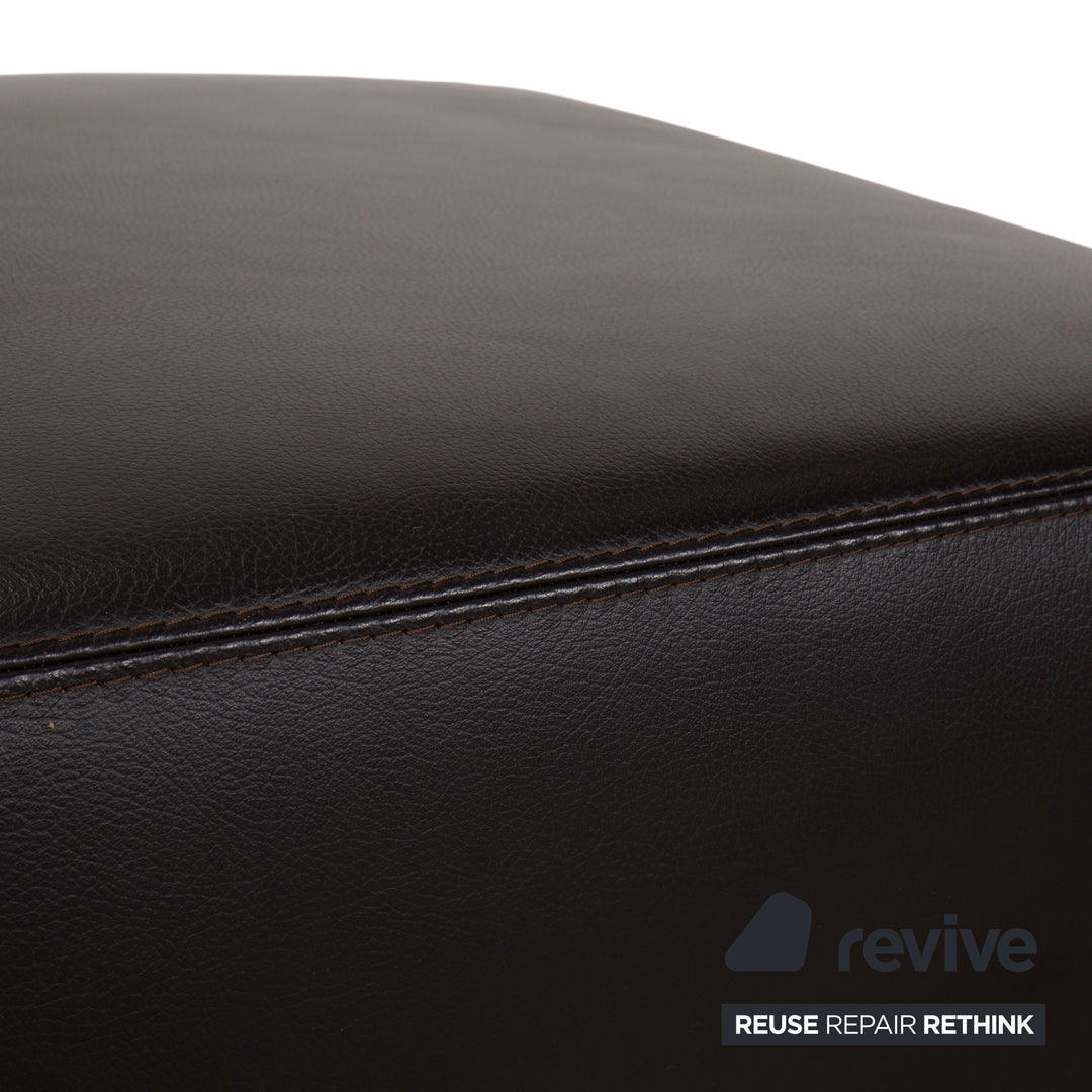 Ewald Schillig Leder Hocker Braun