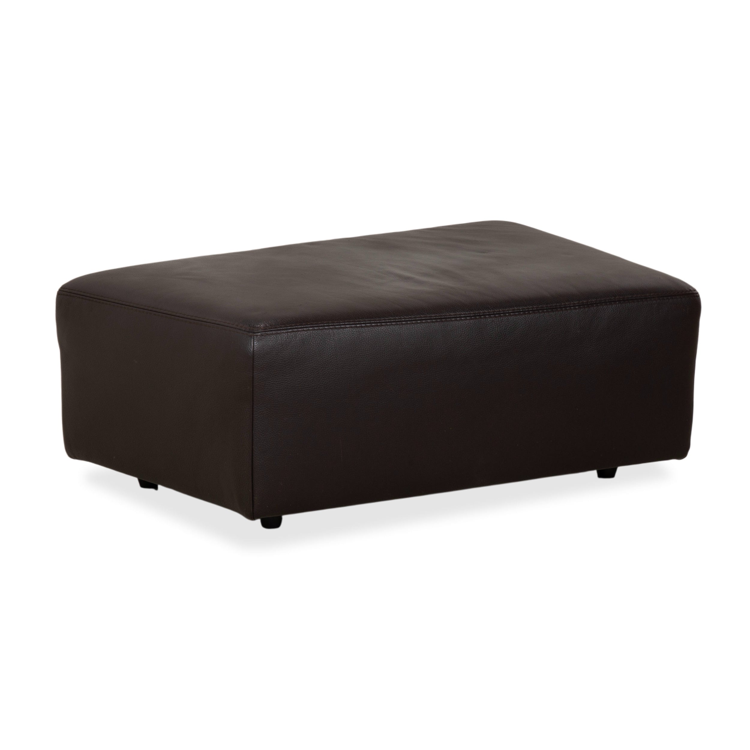 Ewald Schillig Leder Hocker Braun