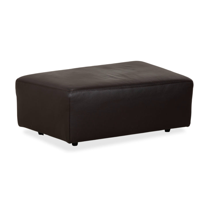 Ewald Schillig Leder Hocker Braun