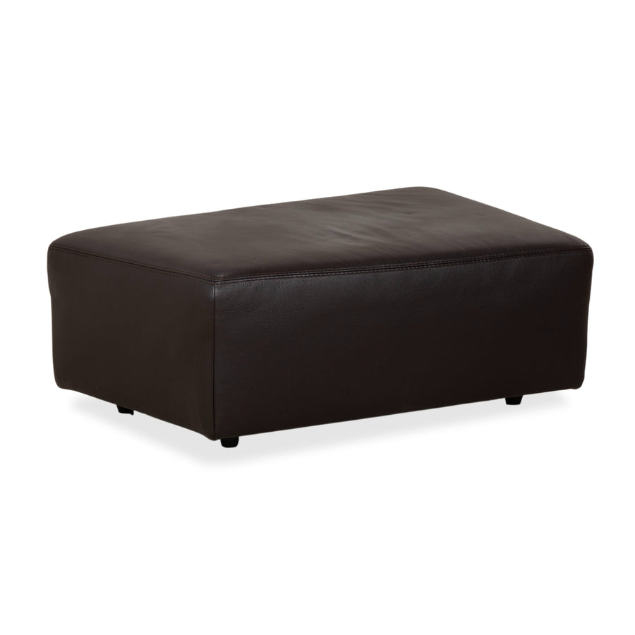 Ewald Schillig Leder Hocker Braun