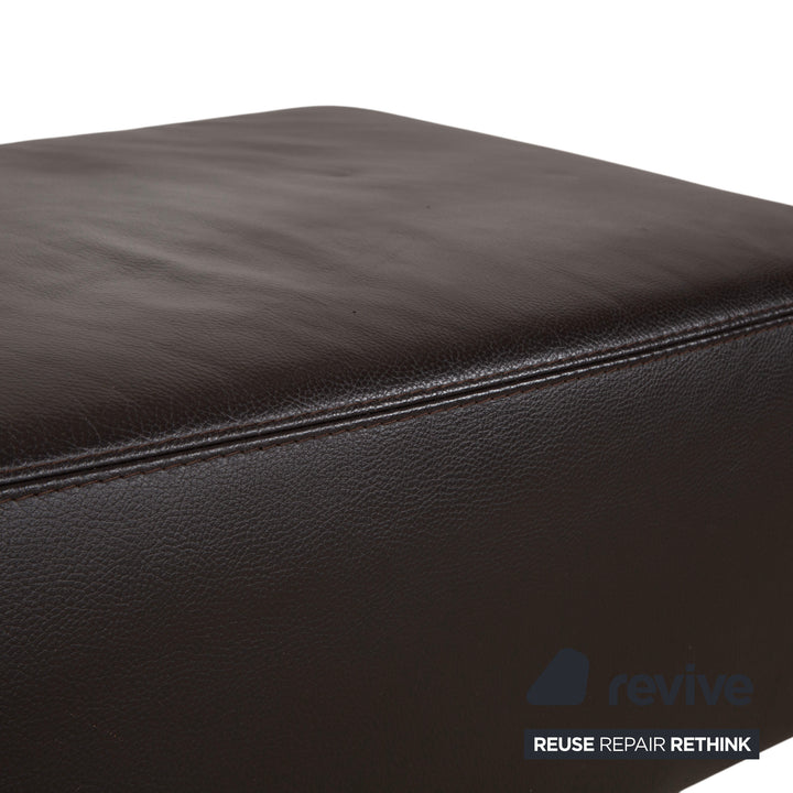 Ewald Schillig Leder Hocker Braun