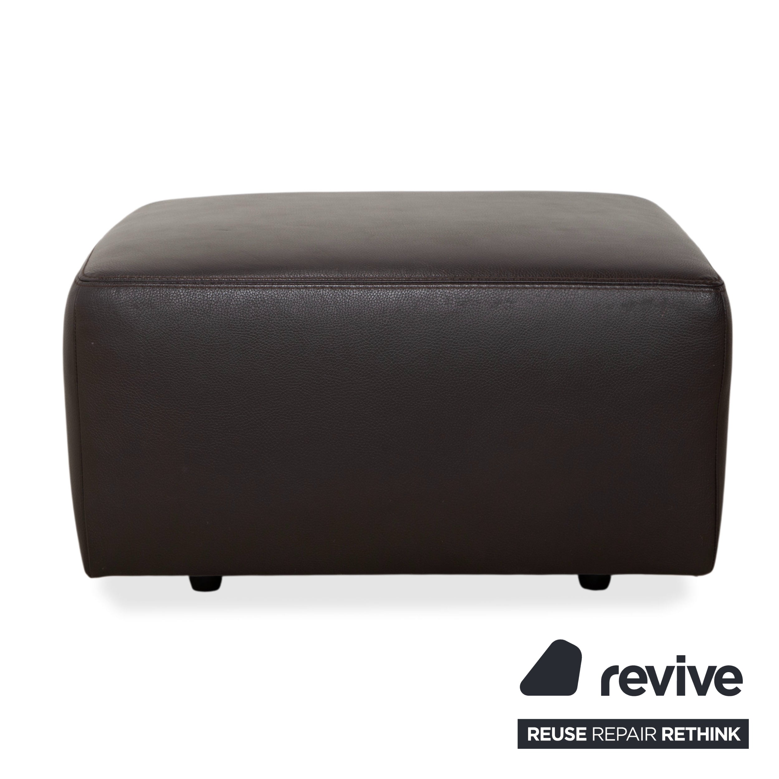 Ewald Schillig Leder Hocker Braun