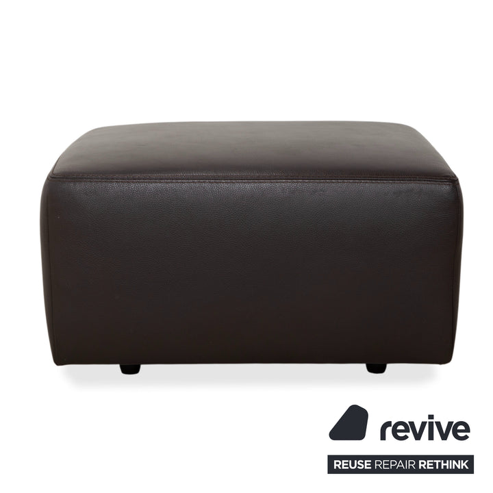 Ewald Schillig Leder Hocker Braun