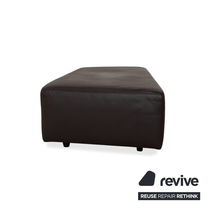 Ewald Schillig Leder Hocker Braun