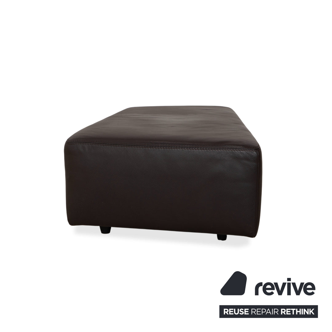 Ewald Schillig Leather Stool Brown
