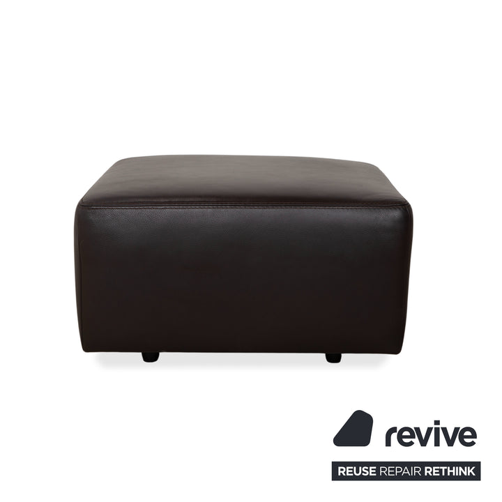 Ewald Schillig Leather Stool Brown