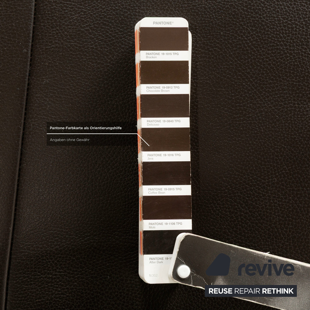 Ewald Schillig Leder Hocker Braun