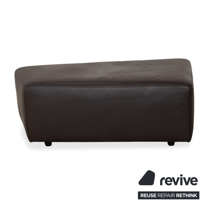 Ewald Schillig Leder Hocker Braun