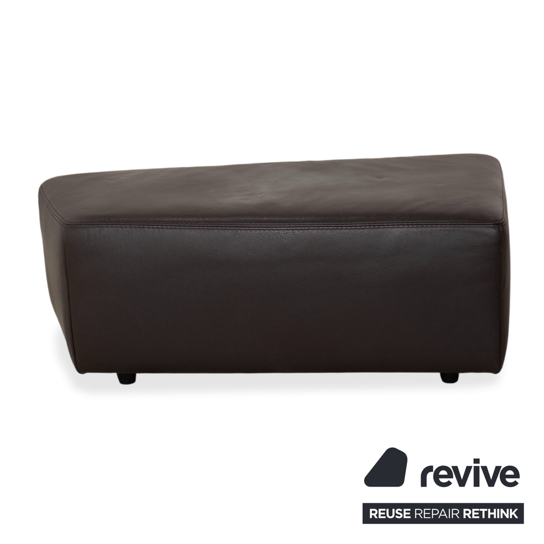 Ewald Schillig Leather Stool Brown