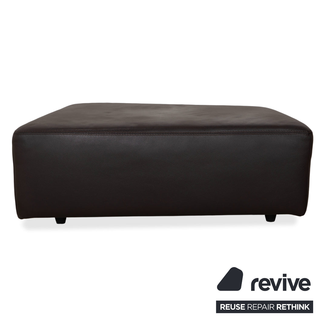 Ewald Schillig Leather Stool Brown