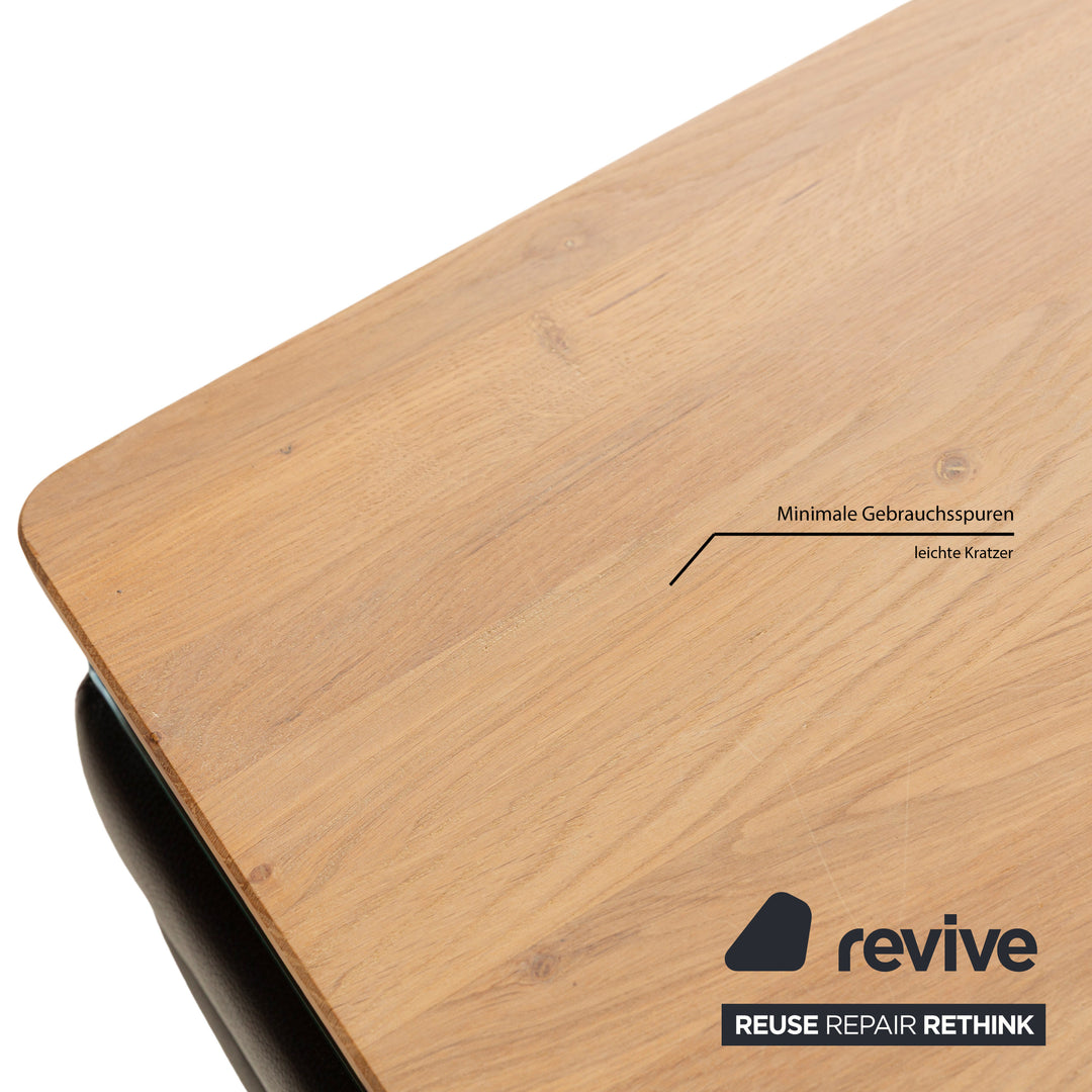 Ewald Schillig Leder Hocker Schwarz