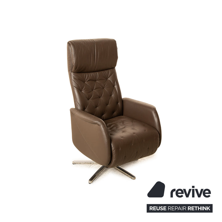 Ewald Schillig Leder Sessel Braun manuelle Funktion Relaxsessel