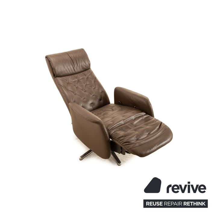 Ewald Schillig Leder Sessel Braun manuelle Funktion Relaxsessel