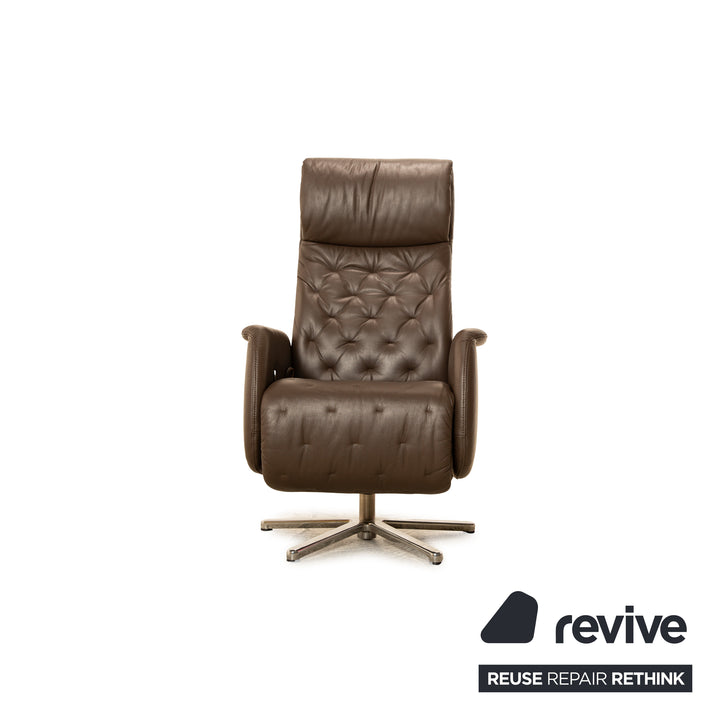 Ewald Schillig Leder Sessel Braun manuelle Funktion Relaxsessel