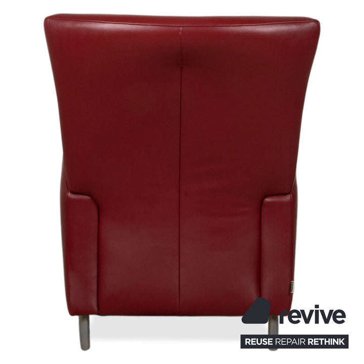 Ewald Schillig Leder Sessel Rot Bordeaux