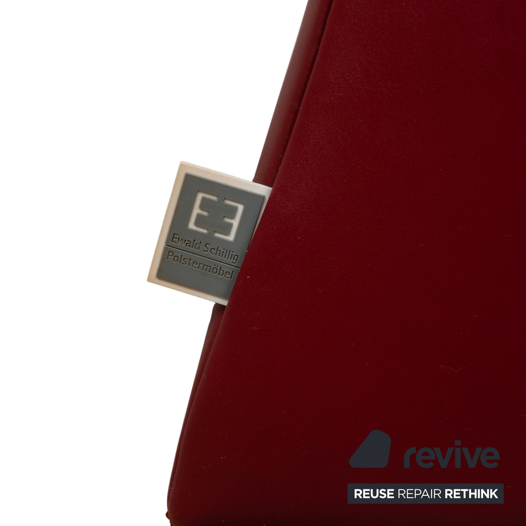 Ewald Schillig Leder Sessel Rot Bordeaux