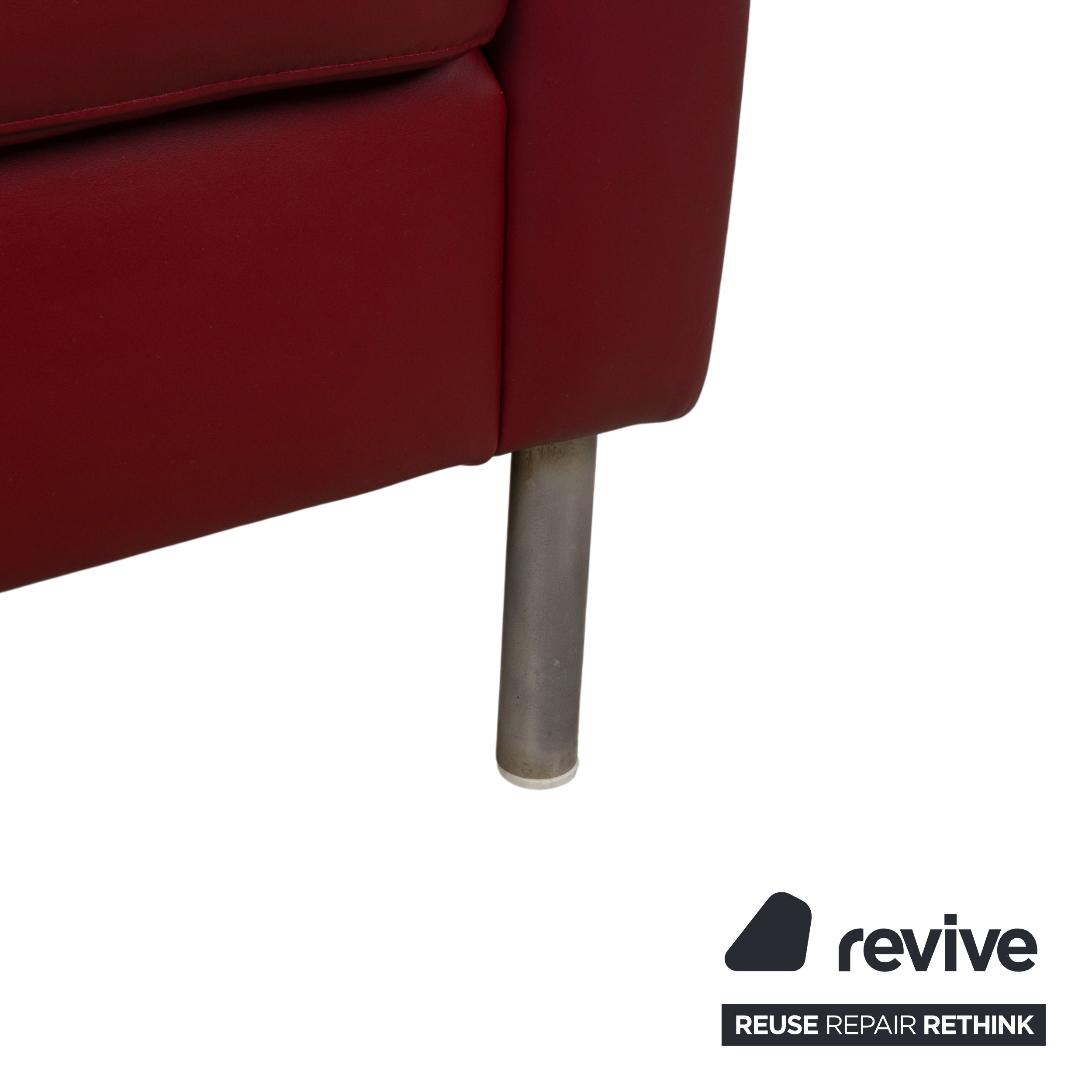 Ewald Schillig Leder Sessel Rot Bordeaux