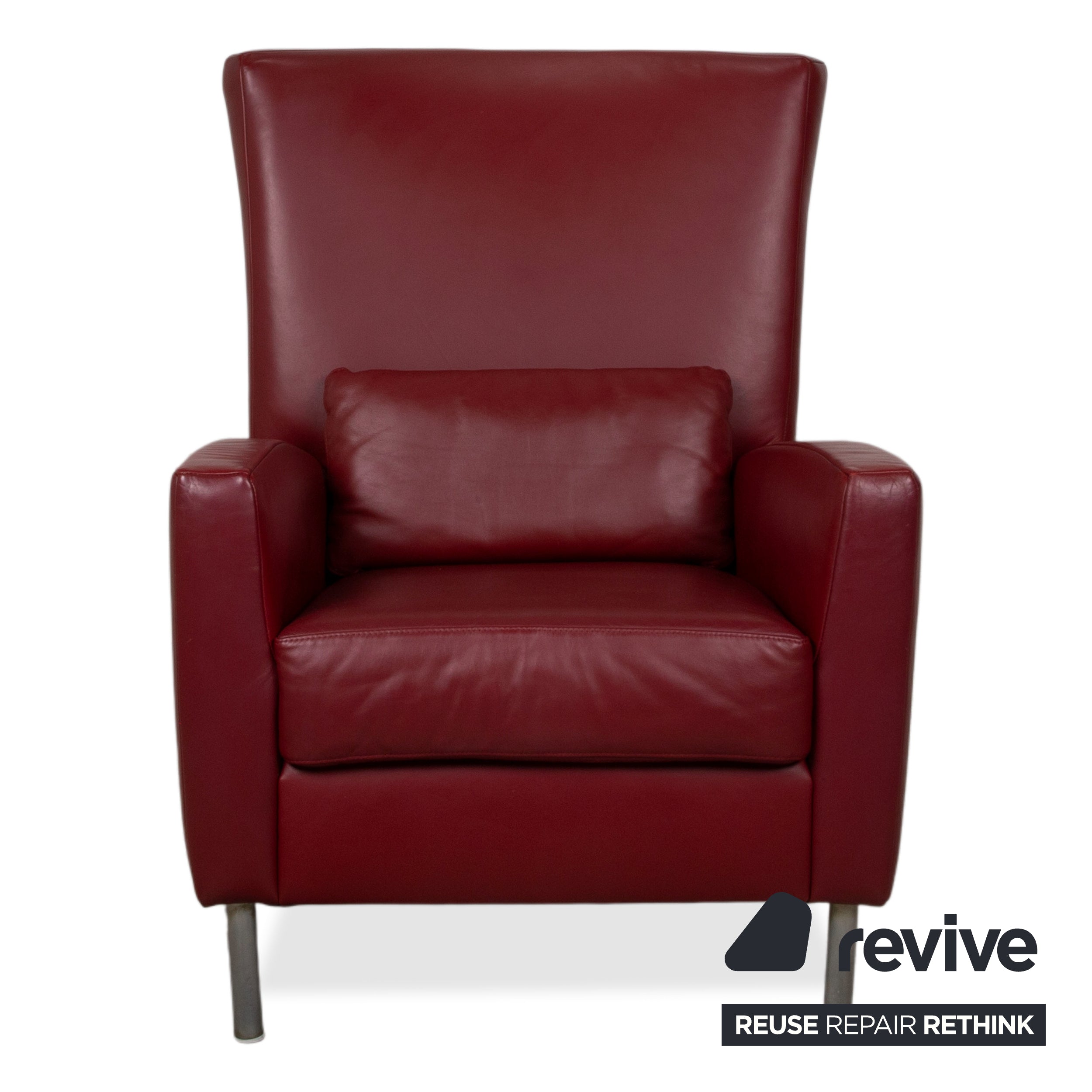 Ewald Schillig Leder Sessel Rot Bordeaux
