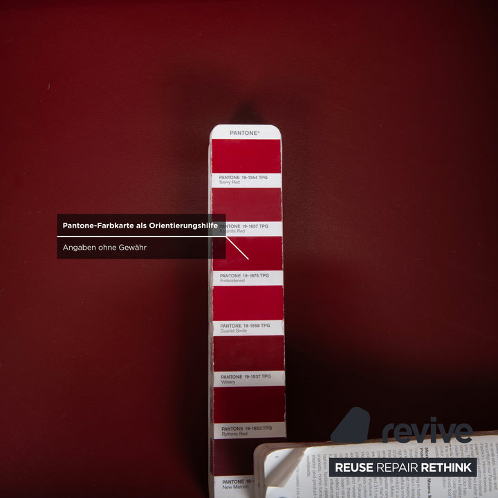 Ewald Schillig Leder Sessel Rot Bordeaux