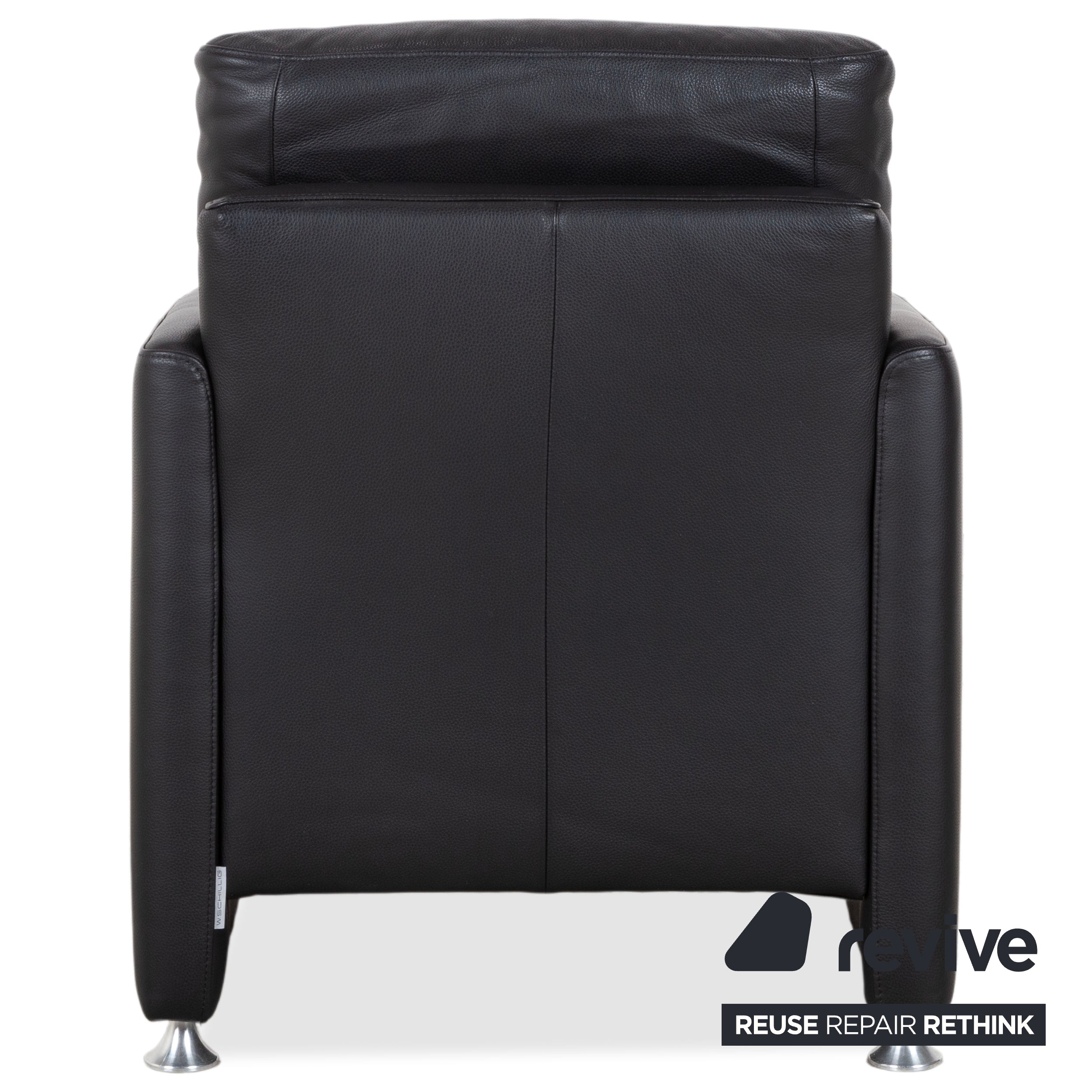 Ewald Schillig Leather Armchair Black