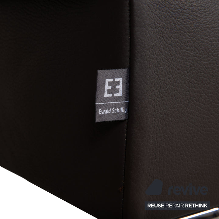 Ewald Schillig Leder Sofa Dunkelbraun Sofa Couch