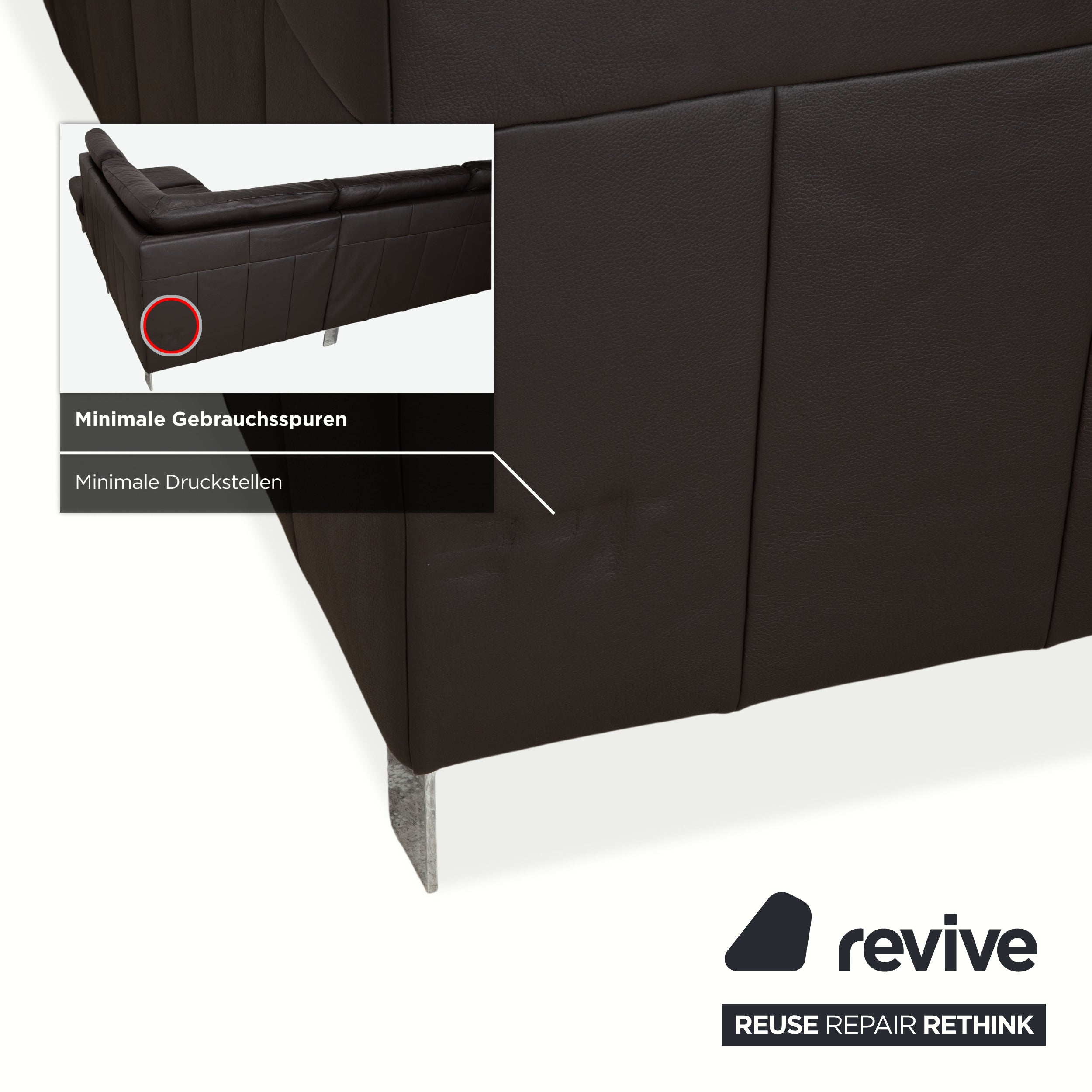 Ewald Schillig Leder Sofa Dunkelbraun Sofa Couch