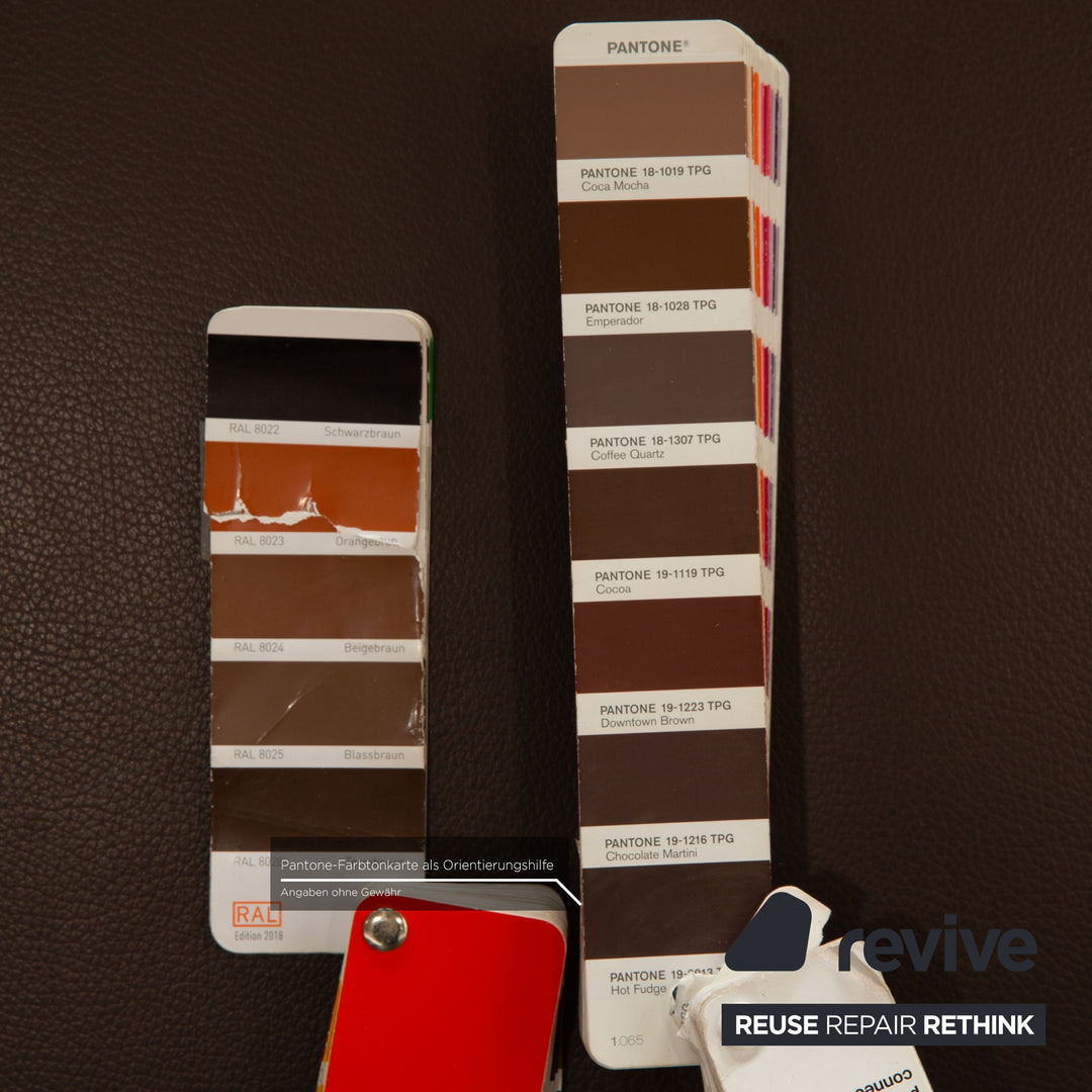 Ewald Schillig Leder Zweisitzer Braun Sofa Couch