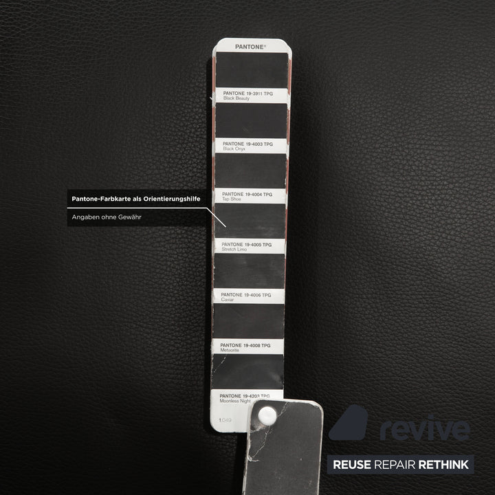 Canapé deux places en cuir noir Ewald Schillig