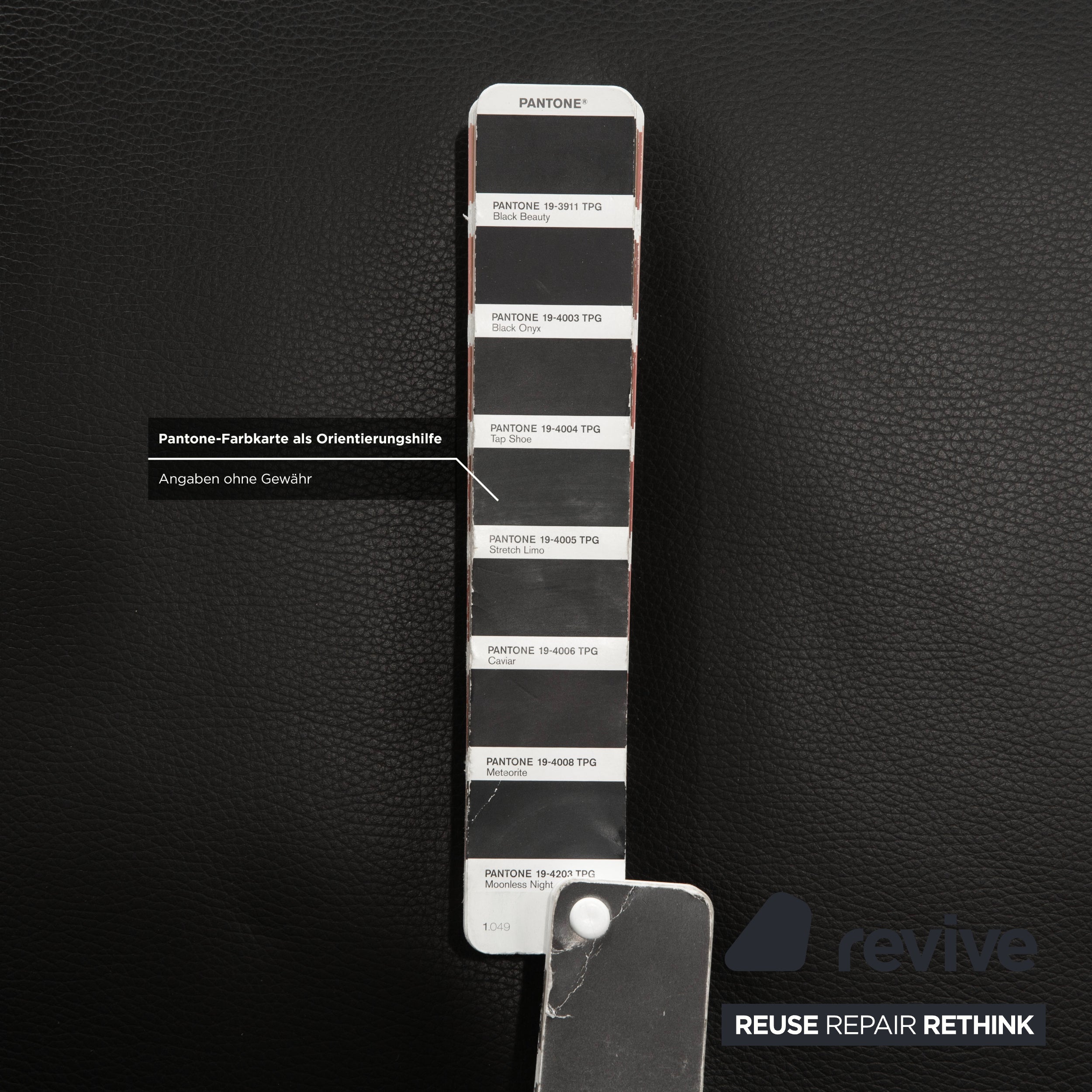 Ewald Schillig Leather Two-Seater Black Sofa Couch