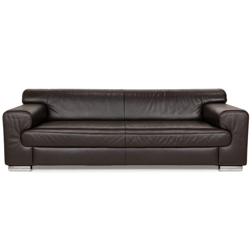 Ewald Schillig Loft Leder Dreisitzer Braun Sofa Couch