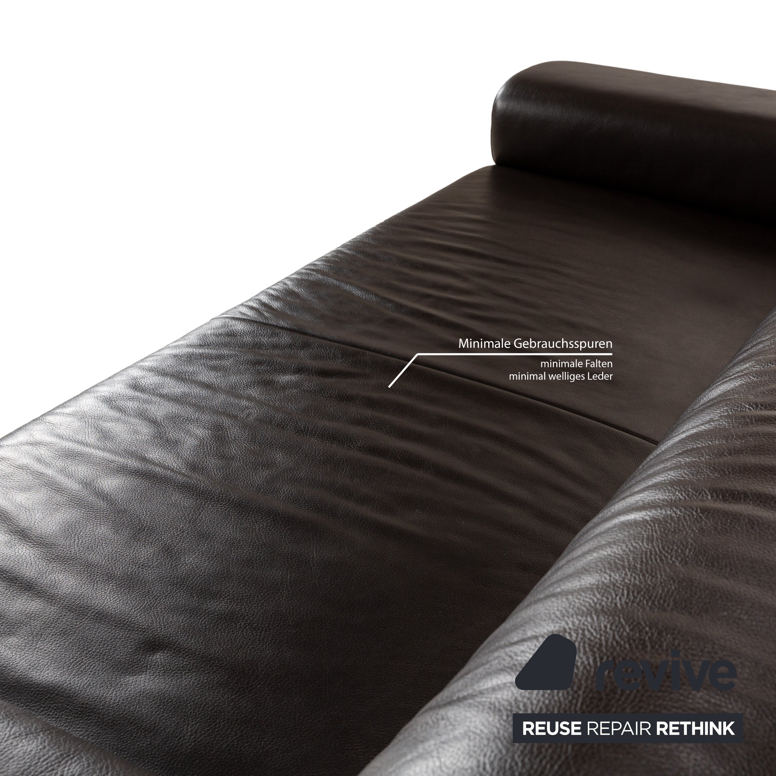 Ewald Schillig Loft Leder Dreisitzer Braun Sofa Couch