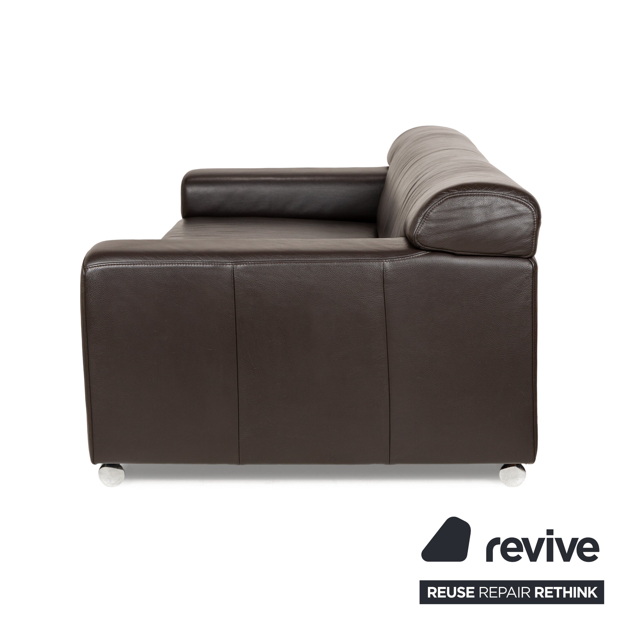 Ewald Schillig Loft Leder Dreisitzer Braun Sofa Couch