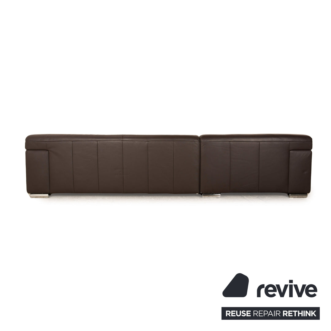 Ewald Schillig Loft Leather Corner Sofa Brown Recamiere Left Sofa Couch