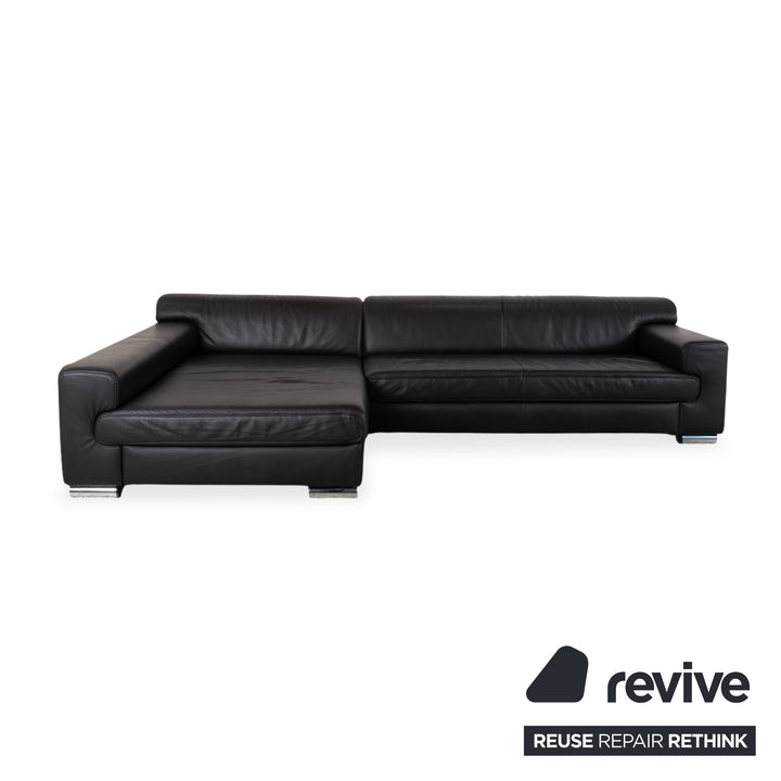 Ewald Schillig Loft Leder Ecksofa Schwarz Sofa Couch