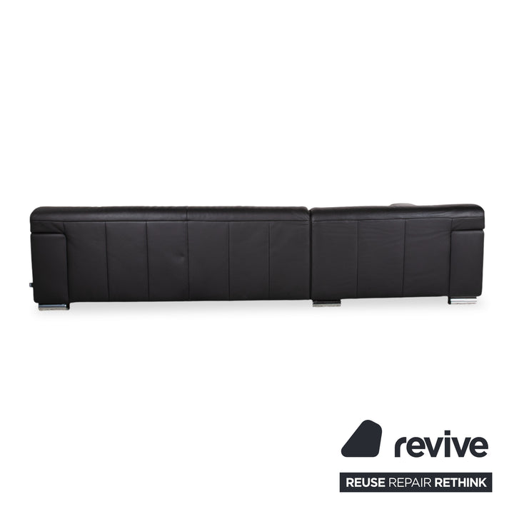 Ewald Schillig Loft Leather Corner Sofa Black Sofa Couch