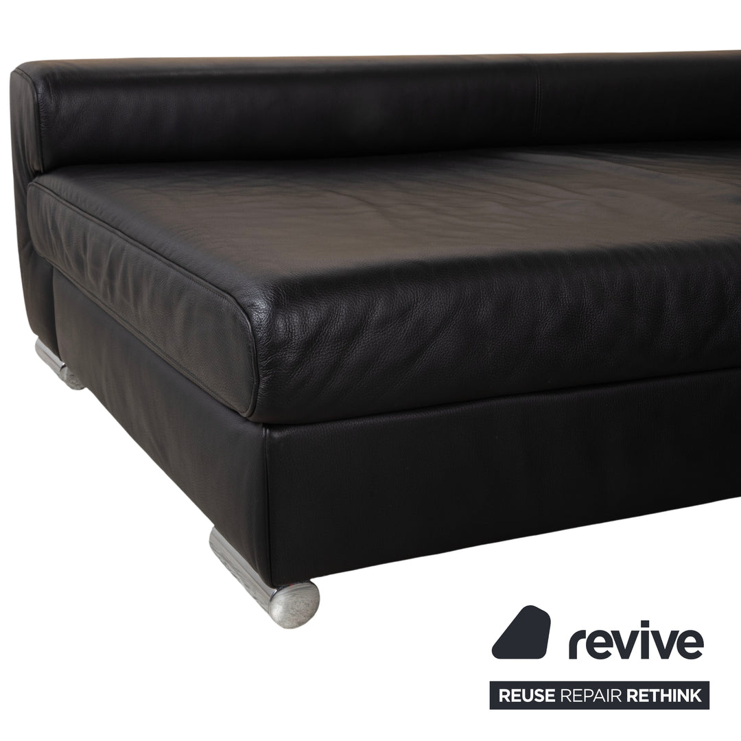 Ewald Schillig Loft Leather Corner Sofa Black Sofa Couch