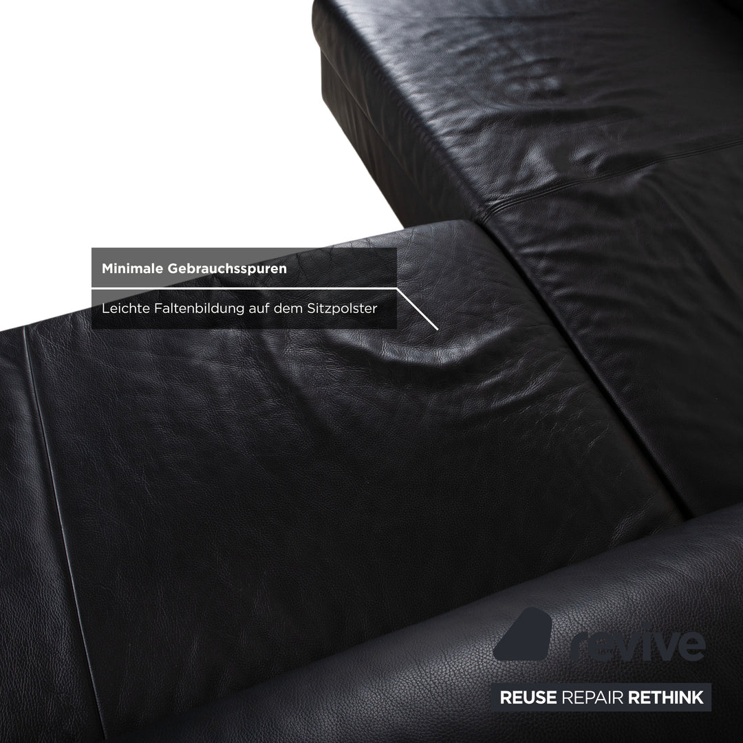 Ewald Schillig Loft Leder Ecksofa Schwarz Sofa Couch