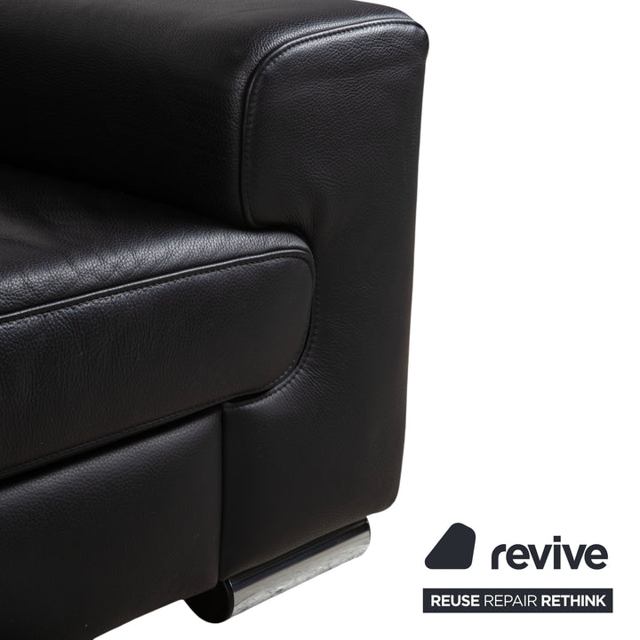 Ewald Schillig Loft Leder Ecksofa Schwarz Sofa Couch