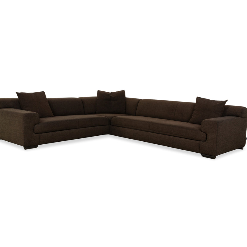 Ewald Schillig Canapé d'angle Loft en tissu gris marron