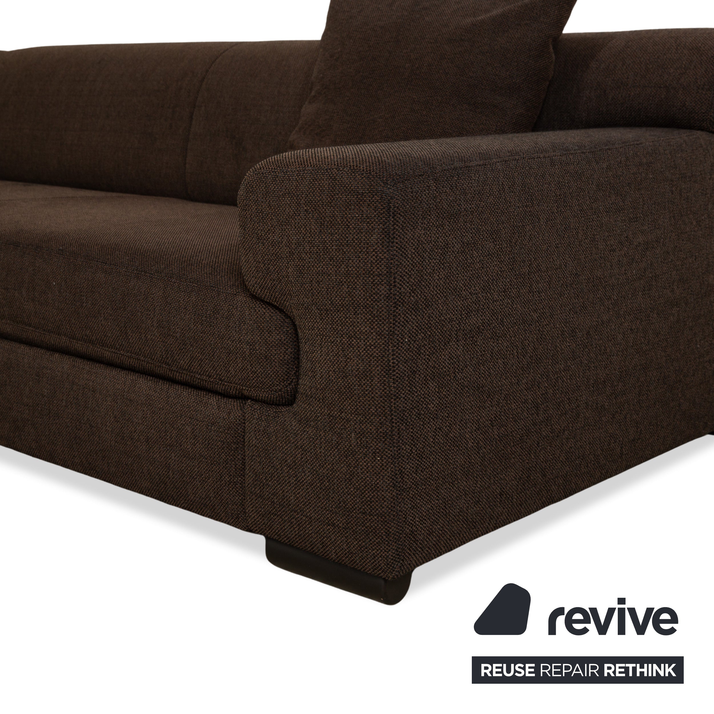 Ewald Schillig Canapé d'angle Loft en tissu gris marron