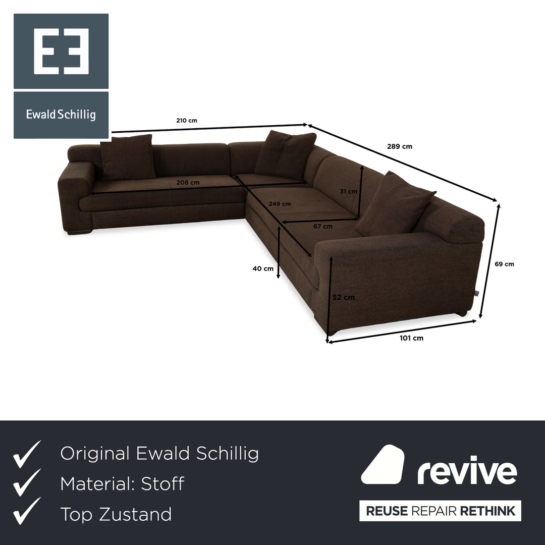 Ewald Schillig Loft Stoff Ecksofa Grau Braun Sofa Couch