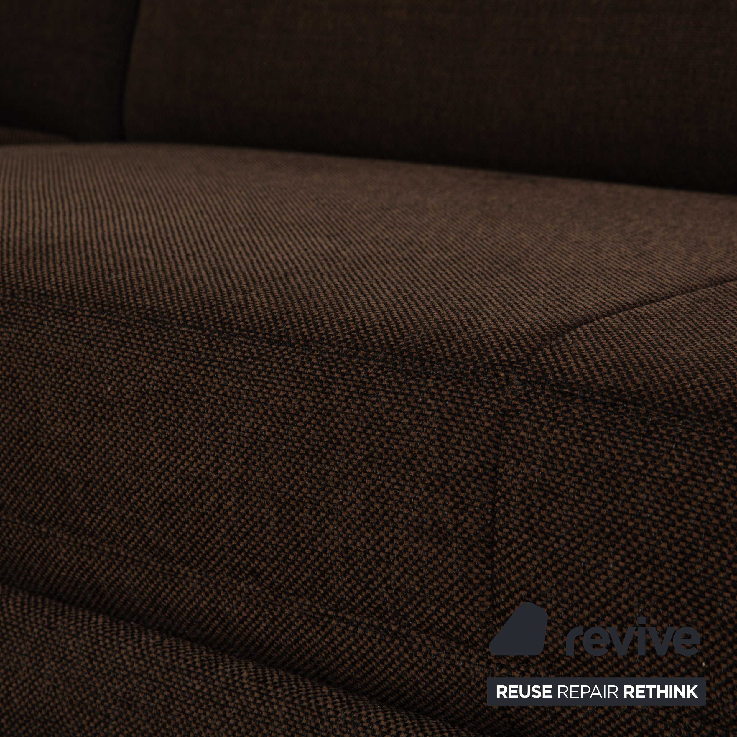 Ewald Schillig Canapé d'angle Loft en tissu gris marron
