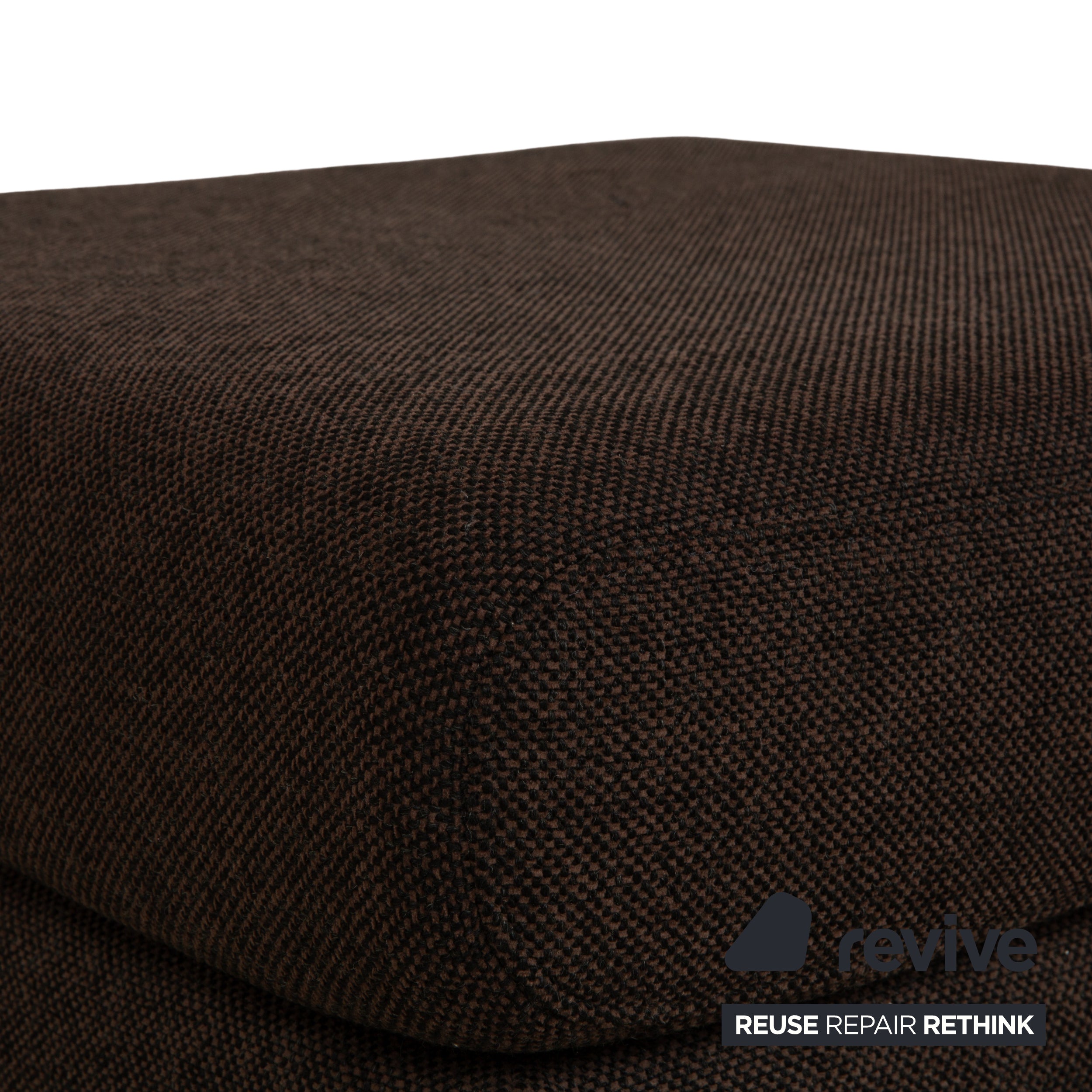 Canapé d'angle en tissu Ewald Schillig Loft avec tabouret Gris Marron