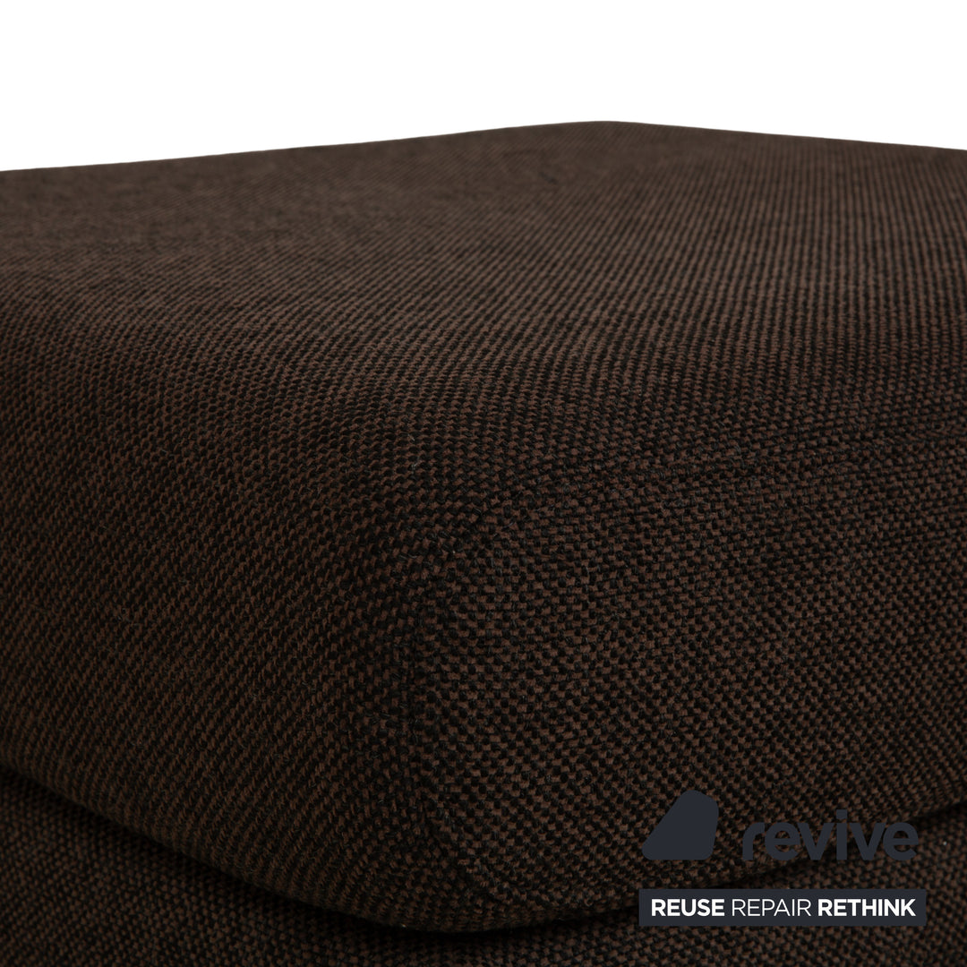 Ewald Schillig Loft Stoff Ecksofa mit Hocker Grau Braun Sofa Couch